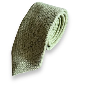 Olive Green Burlap Necktie. Sage Bow tie. Light Green Sage Spring NeckTie. Wedding Sage Necktie, Bowtie Adults.