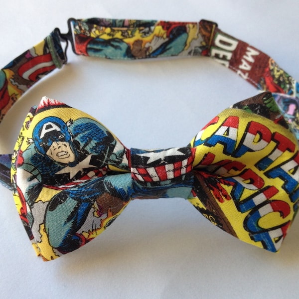 Captain Bow Tie. Superhero Bow tie. Kids. Adults.