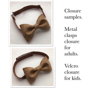 Burnt Orange Thanksgiving Bow Tie Set/ Two Piece Set. Adults/ Kids. Tan Leather Suspenders. image 7