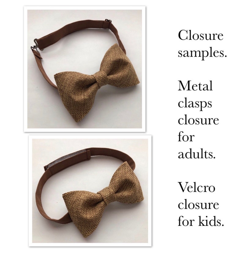 Burnt Orange Thanksgiving Bow Tie Set/ Two Piece Set. Adults/ Kids. Tan Leather Suspenders. image 7