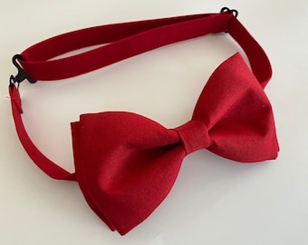 Valentines Bow Tie. Valentine’s Day Red Bow Tie. Apple Red Bow Tie. Kids/Adults. Deep Red Bow Tie.