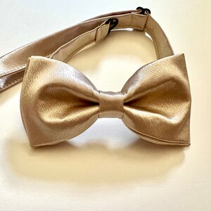 champagne gold bow tie and suspenders