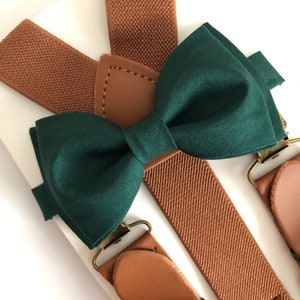 Light Brown Suspender and Hemp Bow ties Set Combo Mens Light Brown Suspender and Hemp Bow ties Set Combo Mens