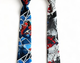 Spider Man Neck Tie. Kids and Adults Superhero Neck tie.