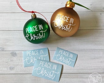Sale! Peace In Christ Christmas Ornament Vinyl