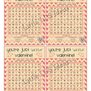 Pencil Valentine Printable You're Just 'write' Valentine image 4