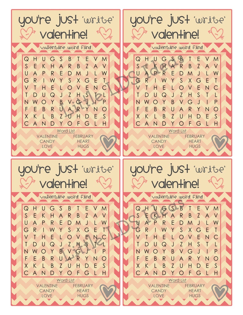 Pencil Valentine Printable You're Just 'write' Valentine image 4