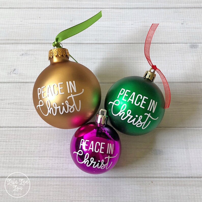 Peace In Christ Christmas Ornament Vinyl image 6