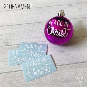 Peace In Christ Christmas Ornament Vinyl image 3