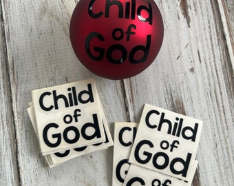 Sale! Large, Black Child of God Ornament Vinyl Decals