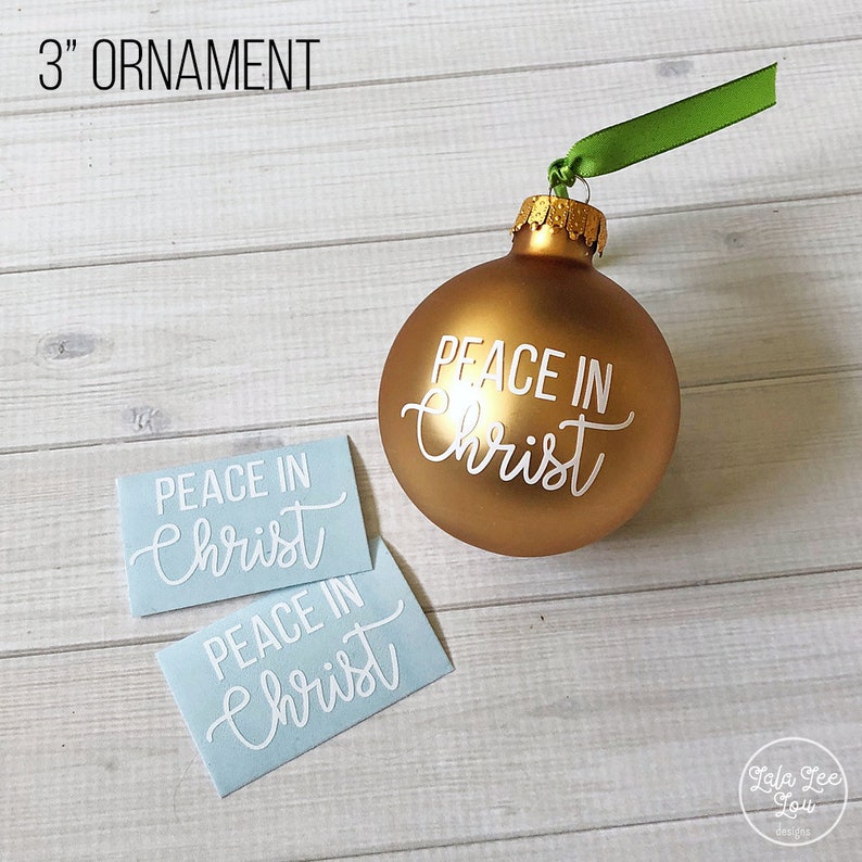 Peace In Christ Christmas Ornament Vinyl image 5