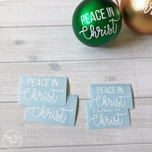 Peace In Christ Christmas Ornament Vinyl image 2