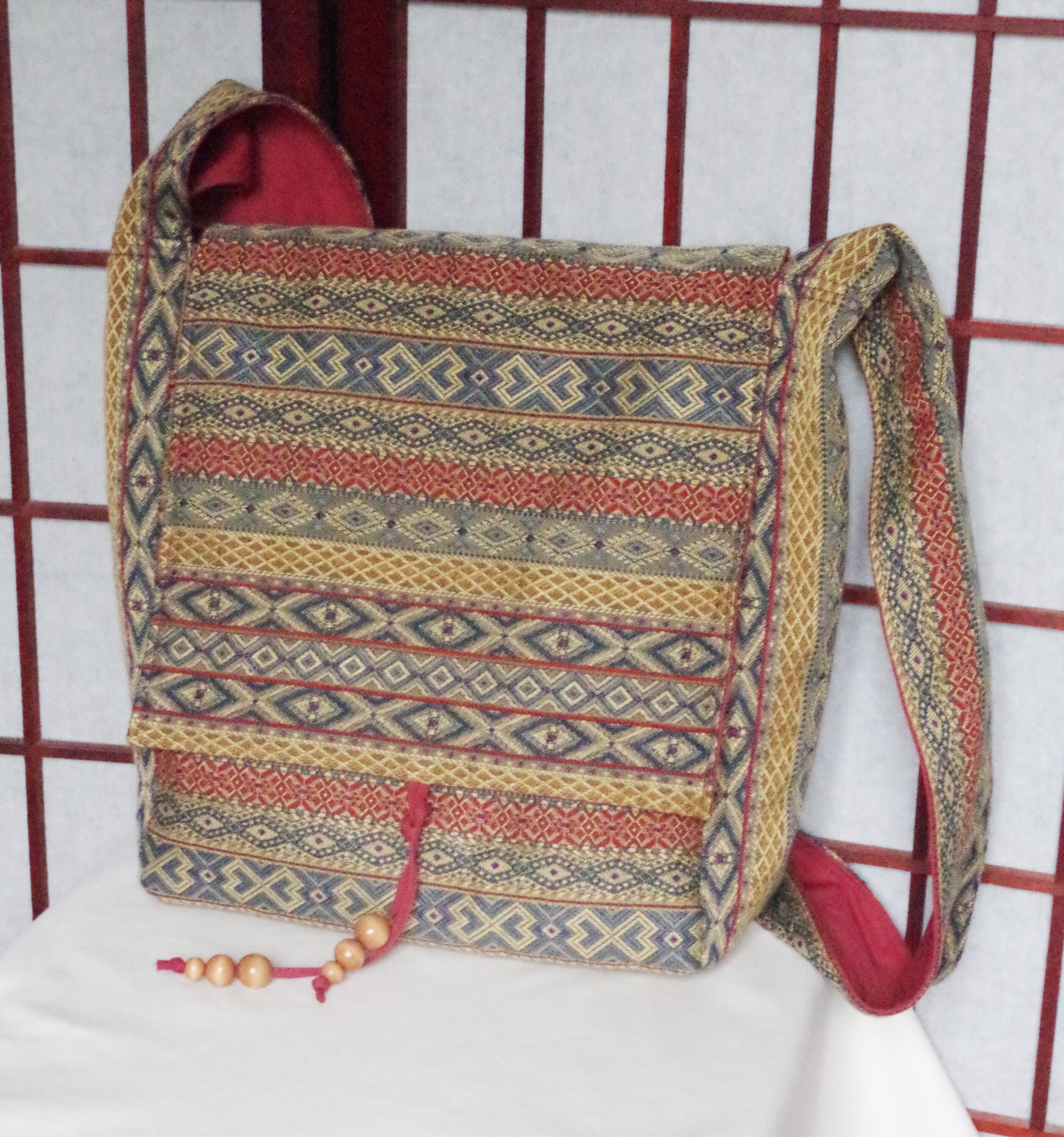 Handmade Slouchy Messenger Bag Recycled Fabric Cross Body Etsy