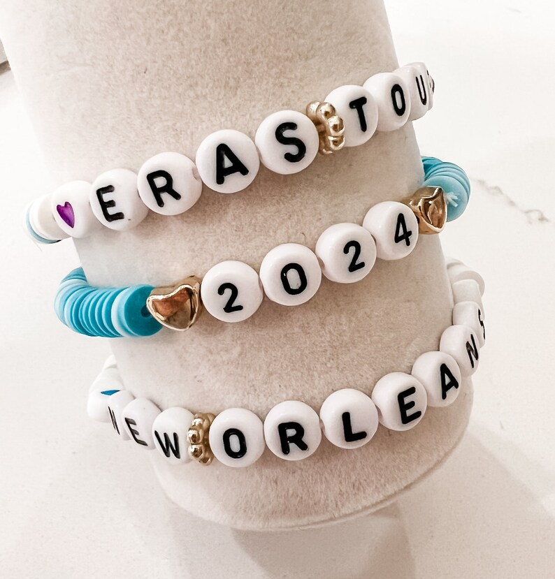 Eras Tour 2024 Bracelet Set NEW ORLEANS Taylor Swift Inspired set of 3