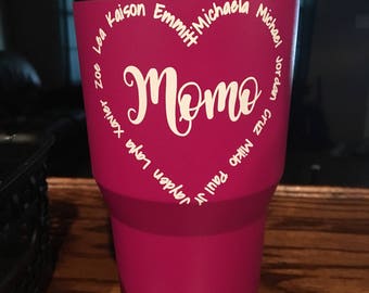 personalized decal mom decal grandma decal yeti cup etsy
