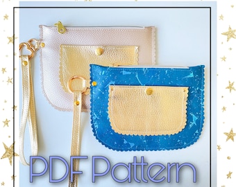 PDF Pattern Download | Scalloped Edge Zipper Pouch / Wristlet | Beginner Friendly