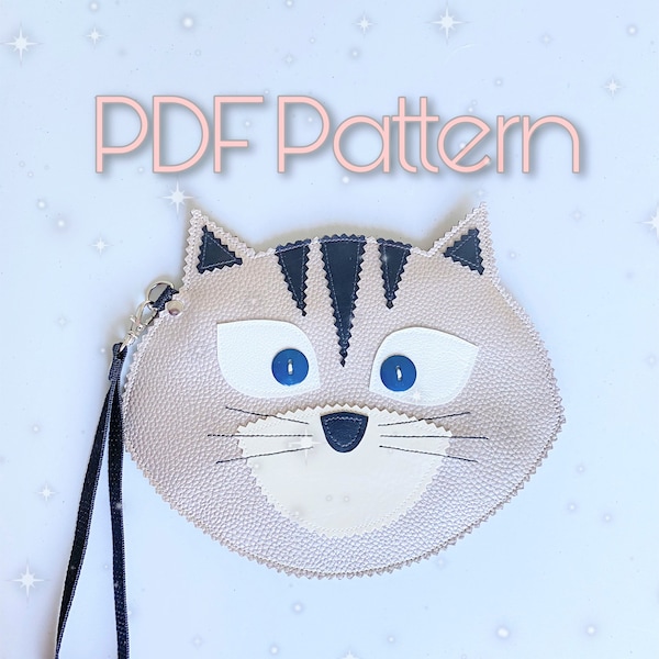 PDF Pattern Download | "Cat" Zipper Pouch / Wristlet | Fully Lined