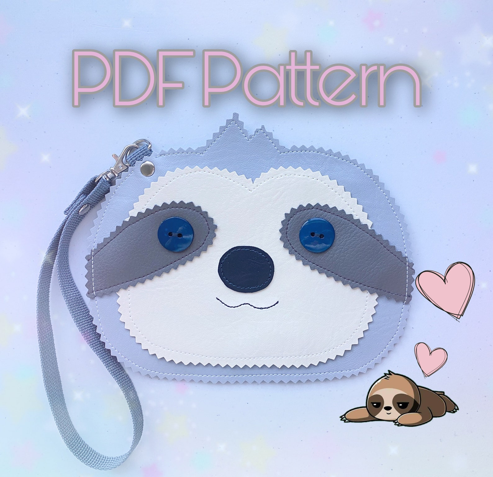 PDF Pattern Download | Sloth Zipper Pouch / Wristlet | Fully Lined - Etsy