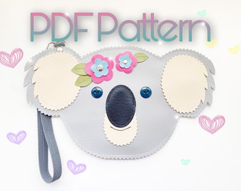 PDF Pattern Download | &quot;Koala&quot; Zipper Pouch / Wristlet | Fully Lined