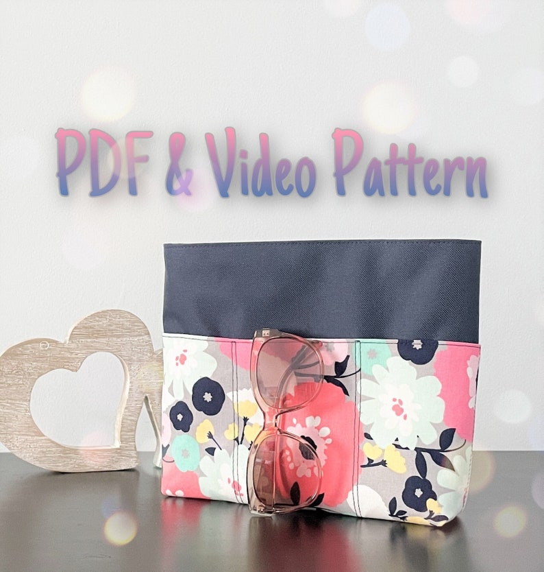 PDF & Video Pattern JT Purse Organizer 5 Pocket Outside / 5 Pockets Inside image 1