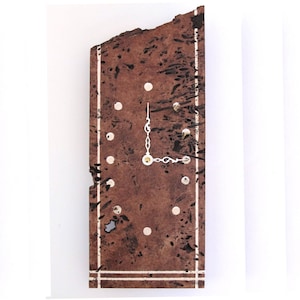 Travertine Stone Clock, Desk Clock, Natural Stone Clock, Concave Hour Markers, Stone Wall Clock, Rustic Western Clock, Mineral Clock