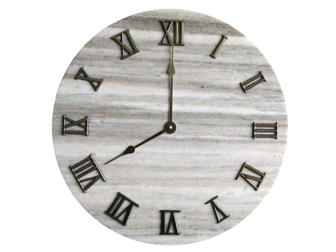 Golden Valley Marble Wall Clock, 12