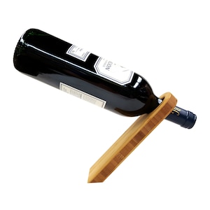 Floating Wine Bottle Rack - Bamboo - For 1 Bottle