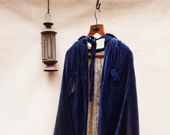 Traitors cloak vintage blue velvet cloak Childs cloak Childs cape