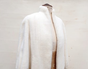 Vintage White Fur Coat 1960's