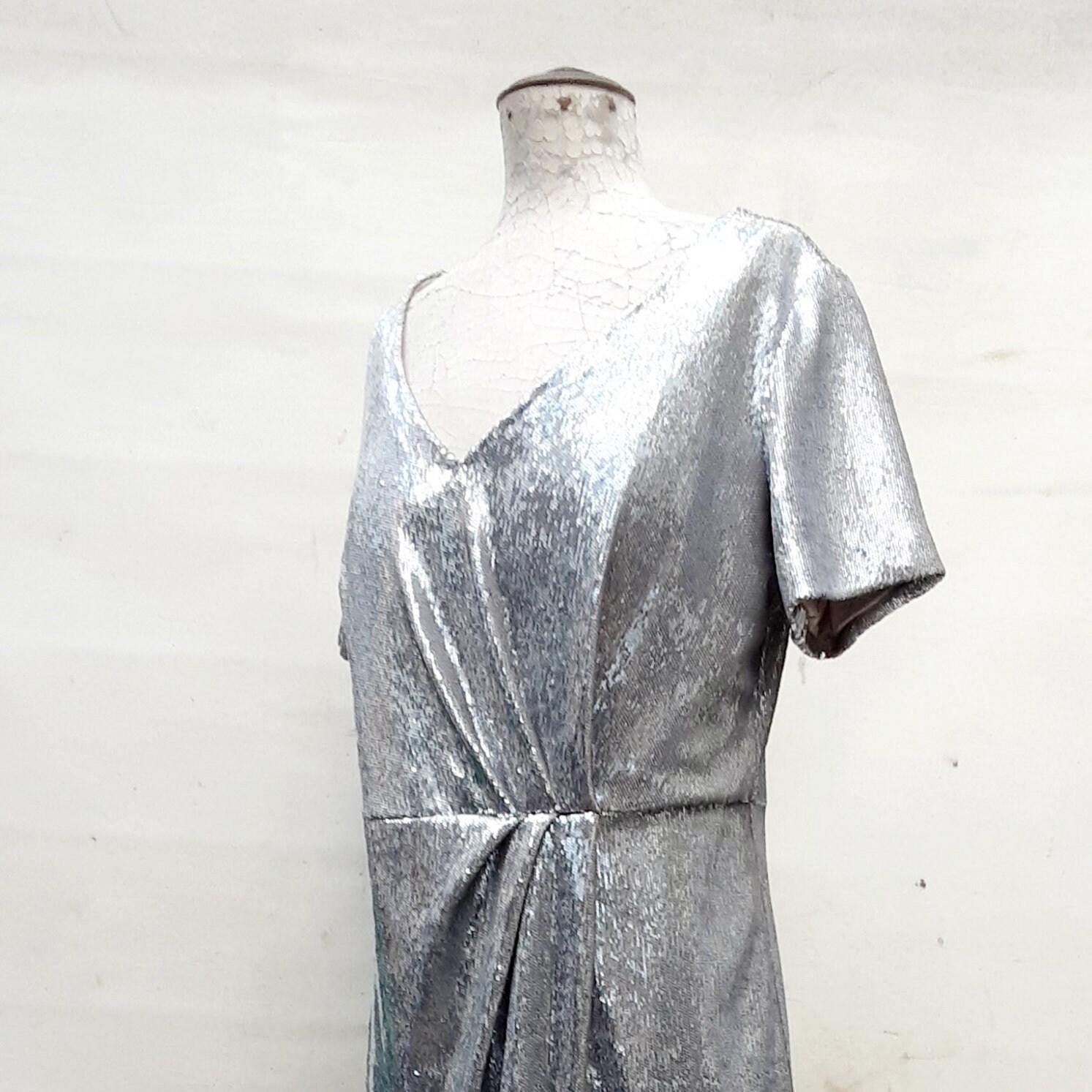 dvf silver sequin dress Diane Von Furstenberg Latika Sequin Dress In Red - 60% Off
