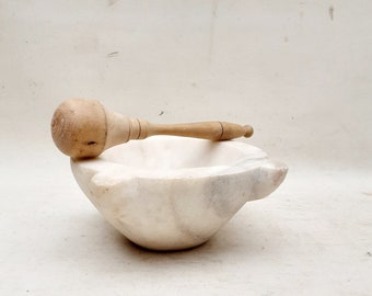 Vintage marble pestle and mortar