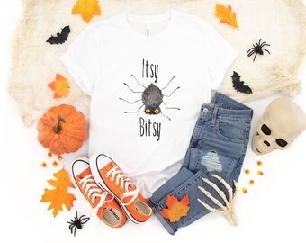 Itsy Bitsy Spider T-Shirt, Spider T-shirt, Itsy Bitsy Tee, Halloween T-shirt, Trick or Treat Tee, Trick or Treating, Halloween Costume