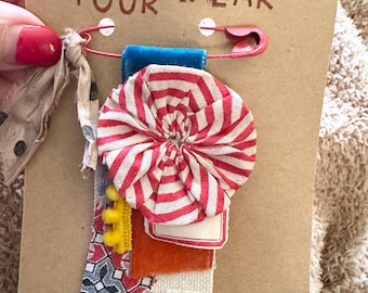 Positivity Fabric Pins PDF Pattern: DIY Brooch Pin Instructions