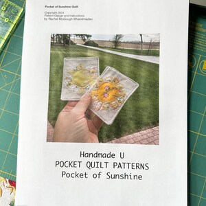 Sunshine Mini Pocket Quilt Pattern, Instructions AND KIT image 4