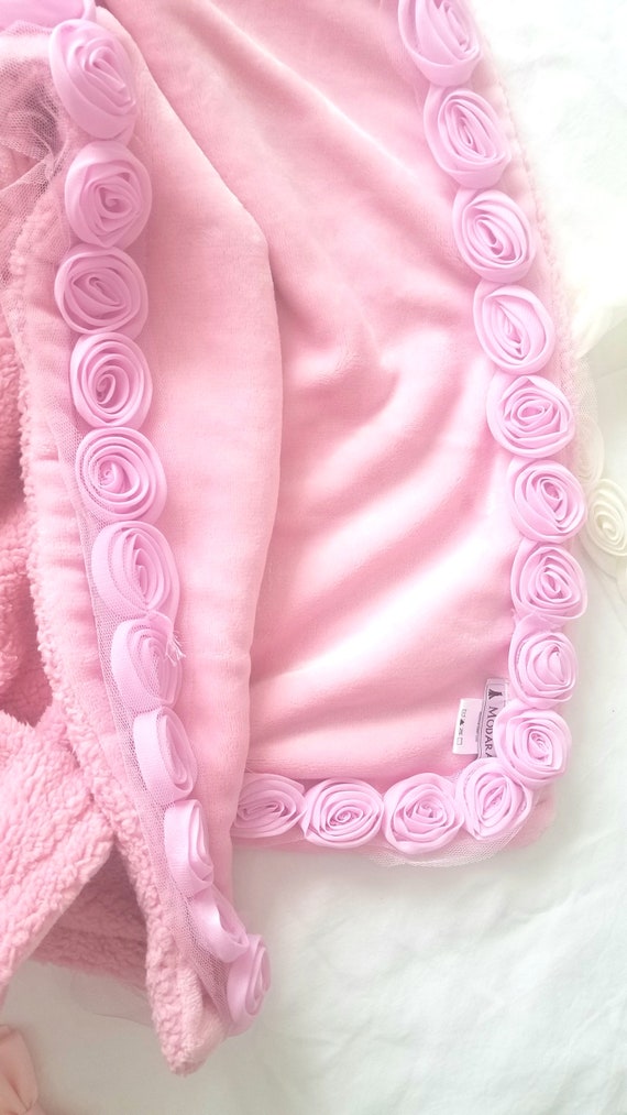 Faux Fur Baby Blanket With Name Baby Blanket Girl Blanket Etsy