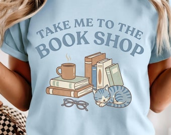Camiseta "Llévame a la librería", estilo Cozy Reader Girl Era, regalo para amantes de Booktok.
