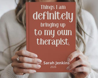 Diario de terapeuta divertido personalizado, cuaderno de psicólogo personalizado, regalo para consejero de salud mental