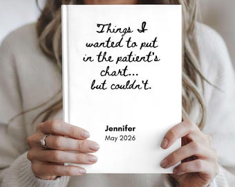 Diario de enfermería personalizado, cuaderno divertido para enfermeras, regalo sarcástico para estudiantes de enfermería