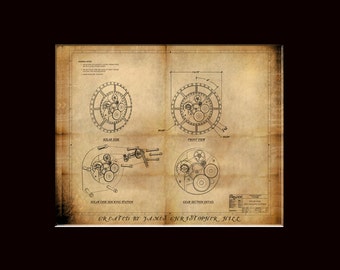 Steampunk Blueprints - Watch Parts