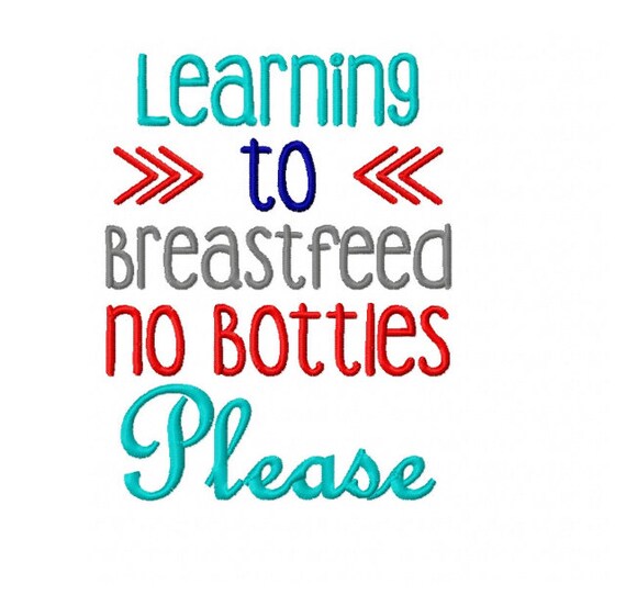 Learning to Breastfeed No bottles Please Breastfeeding Etsy