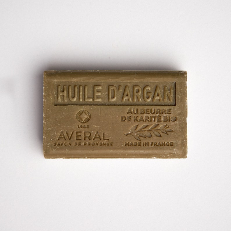 Argan Oil bar soap made with organic olive oil - French Bar Soaps from Provence. Moroccan Oil Soap