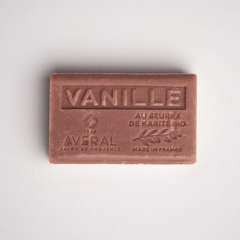 Vanilla bar soap made with organic olive oil - Made in France