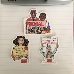 Global Climate Strike teen activist stickers