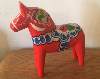 Large Red Dala Horse - Swedish Folk Art