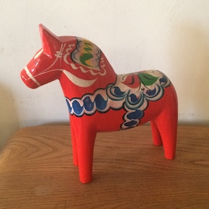 Large Red Dala Horse - Swedish Folk Art