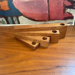 Vintage Wood Handcrafted Folding Candleholder
