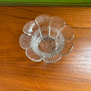 Small Denmark Holmegaard Floral Glass Candleholder