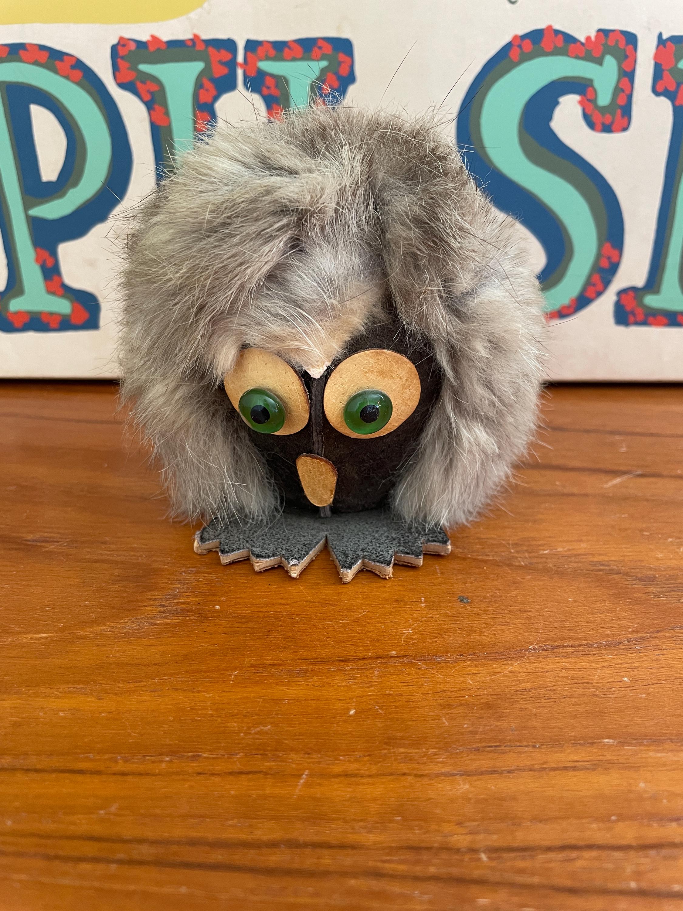 Vintage Poland Fur Owl