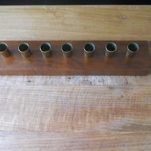 Wood and Brass Candle-Holder