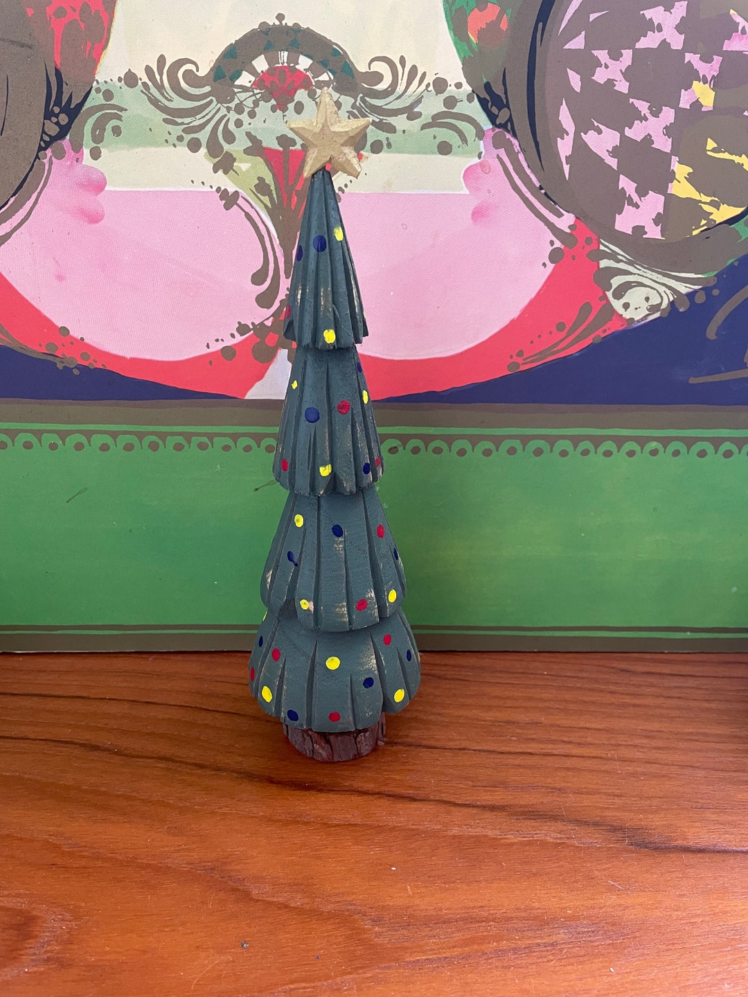 Vintage Wood Christmas Tree Etsy